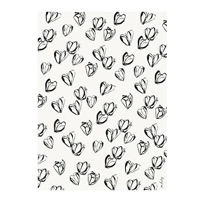Gift Wrap Floral Black and White – Paper Twist